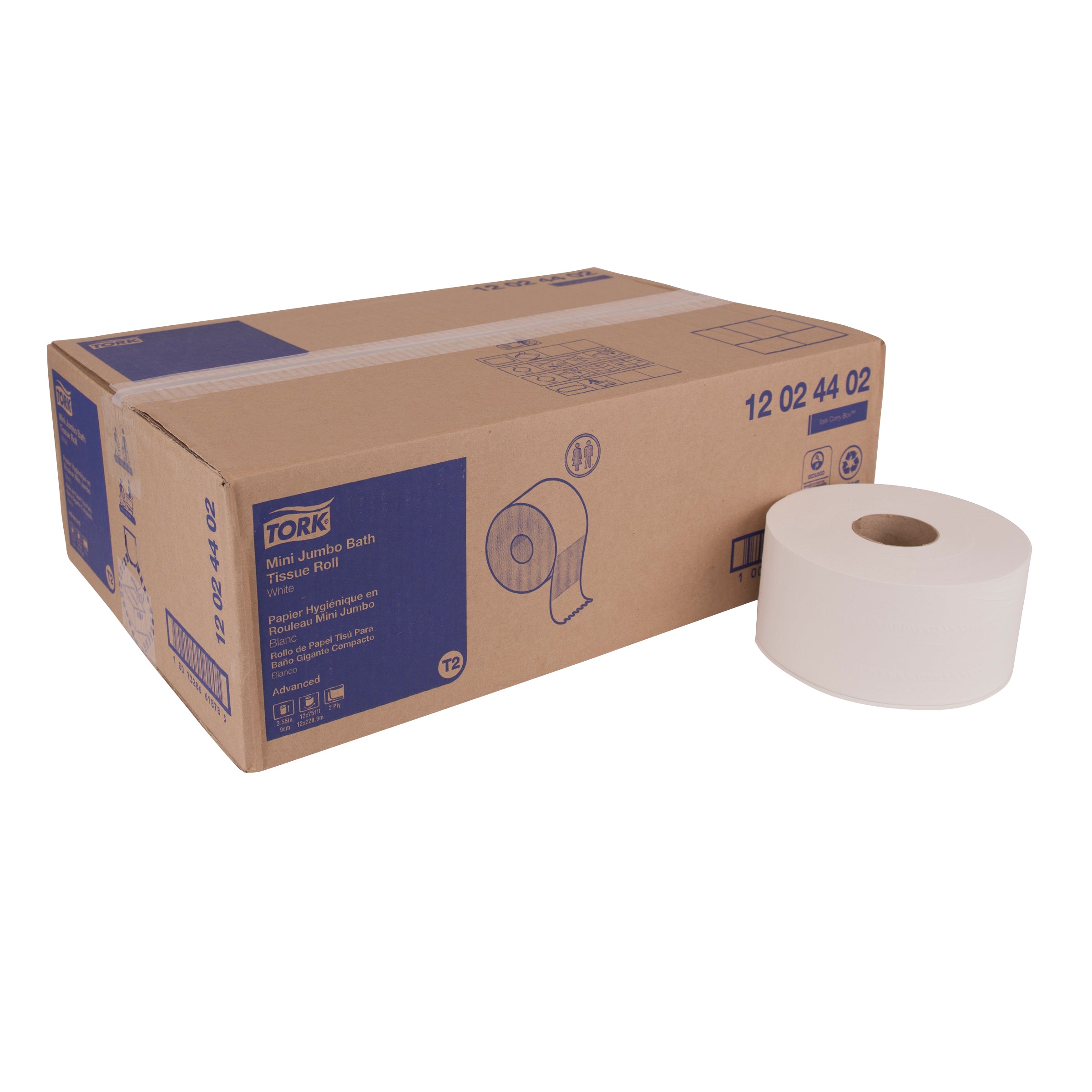 * 2 Ply Mini Jumbo Toilet Tissue