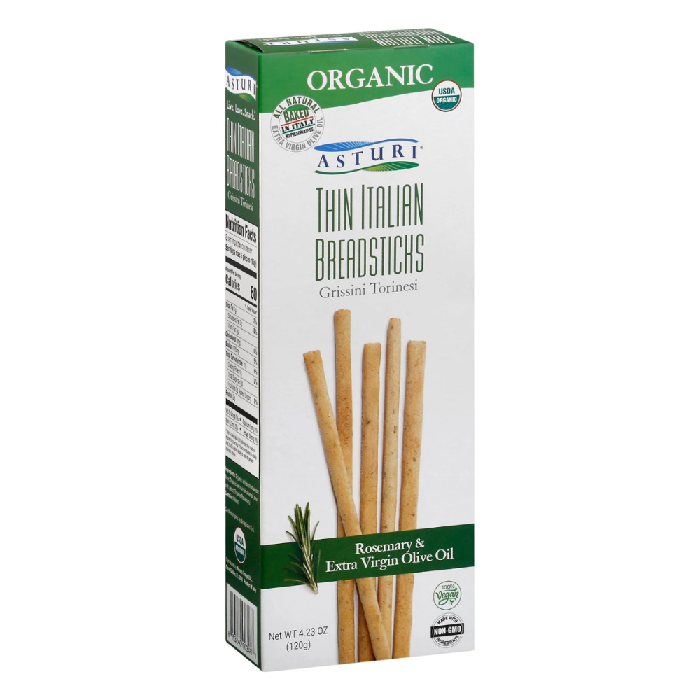 Rosemary and EVOO Organic Thin Breadstick