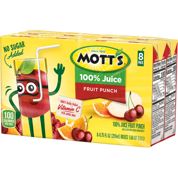 * 100% Fruit Punch Brick Pack 6.75oz
