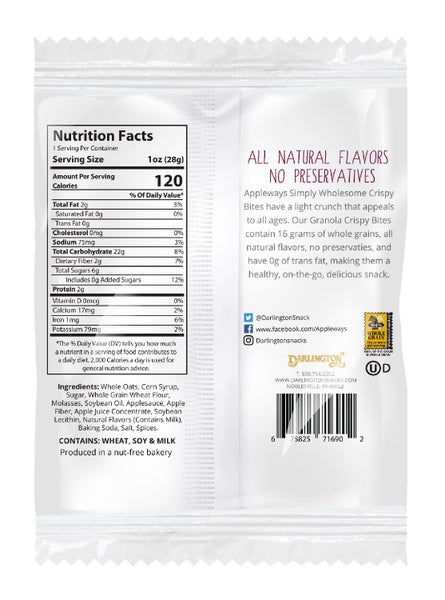 Individually Wrapped Crispy Granola Bites