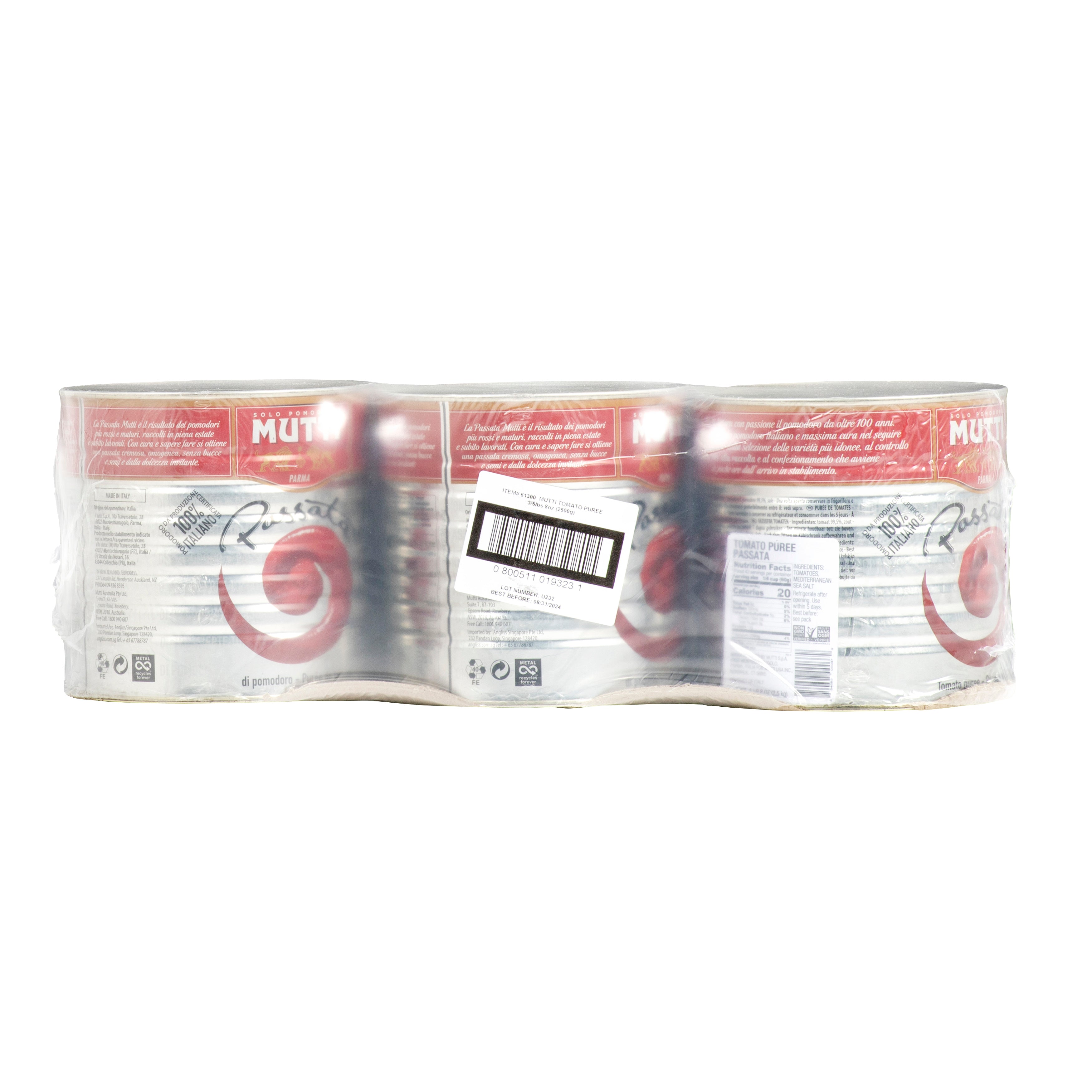 Passata Tomato Puree without Basil