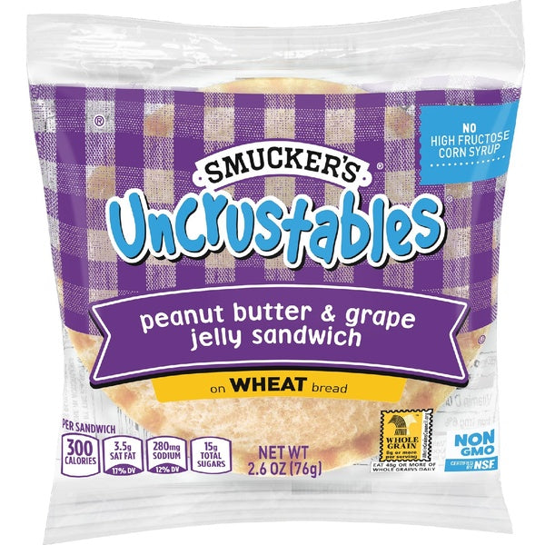 * Uncrustable PB & Grape Jelly Sandwich