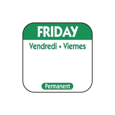 Friday 1 Inch Removable Labels