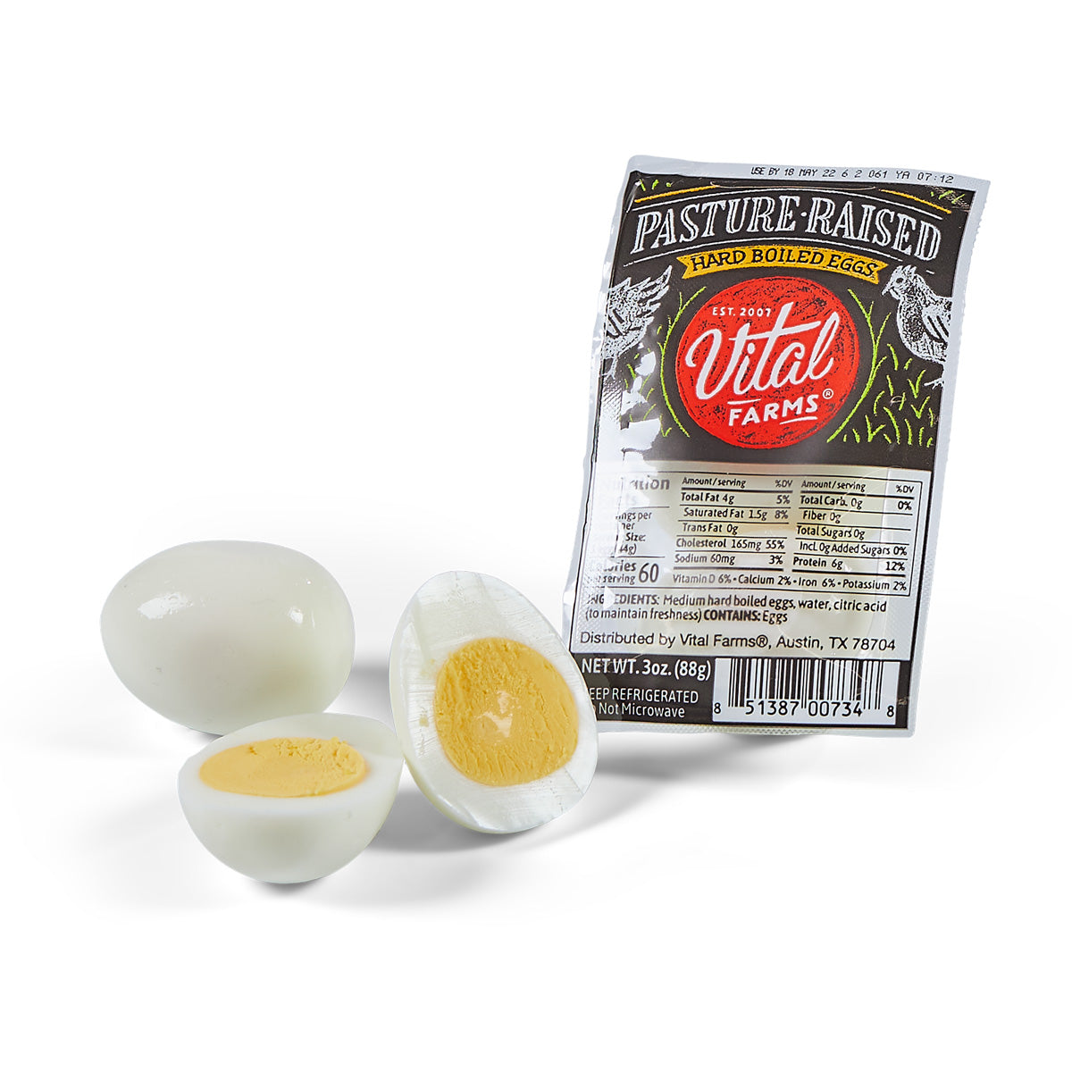 Pasture Raised Hard Boiled Eggs