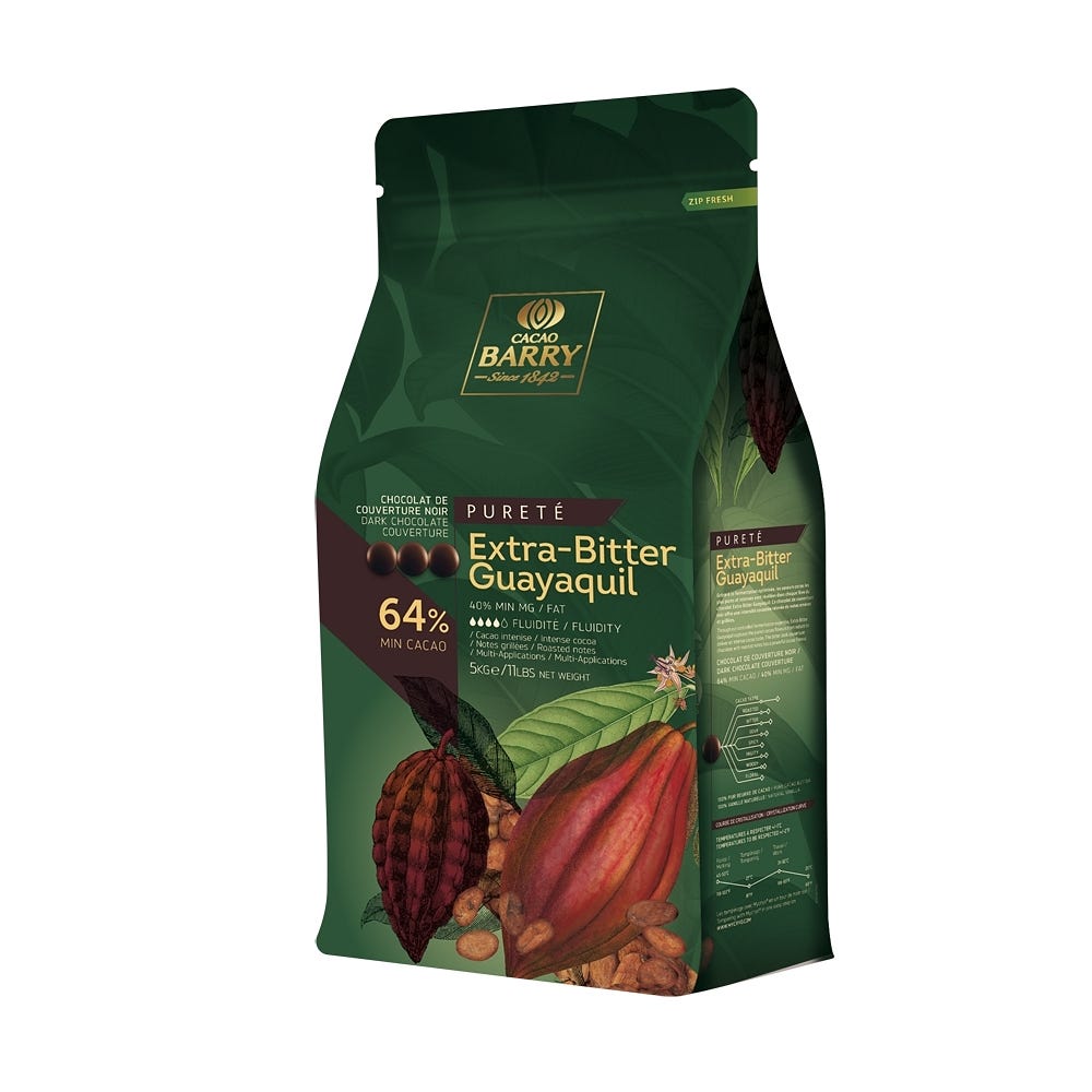 64% Dark Chocolate Pistoles Extra Bitter Guayquil