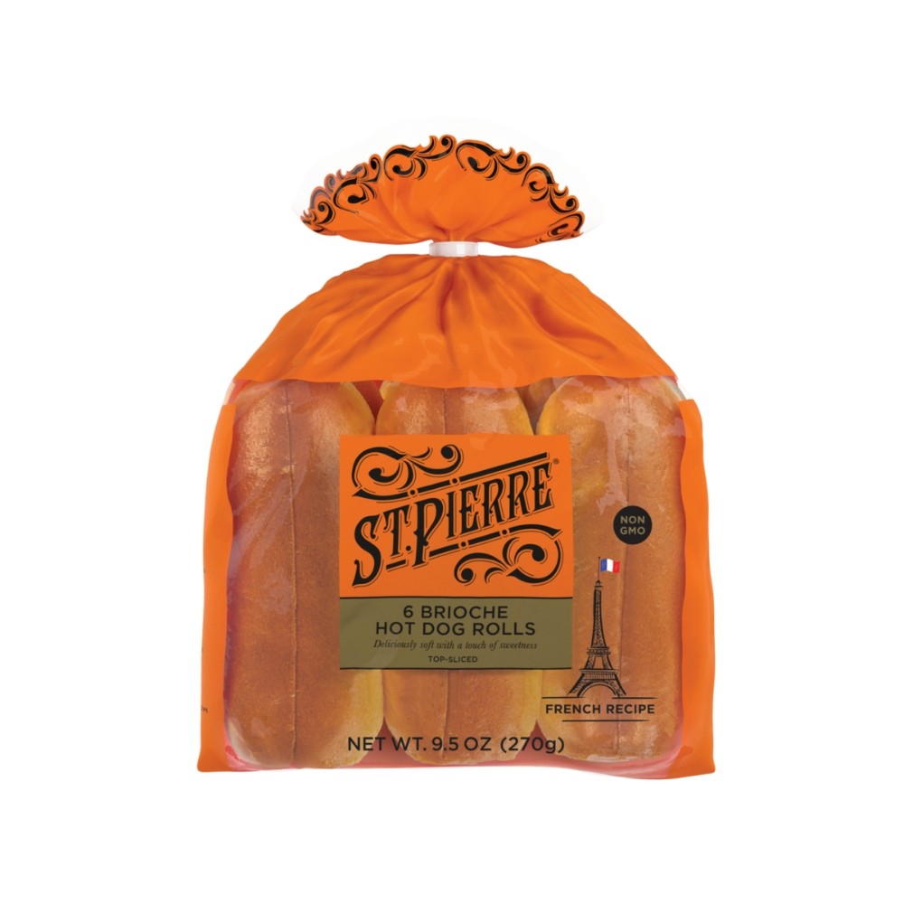 Brioche Hot Dog Bun Top Split