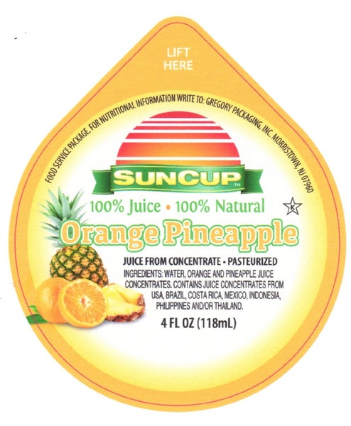 Orange Pineapple Juice 4oz Cup