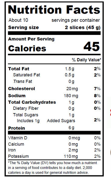 Low Sodium Sliced Ham