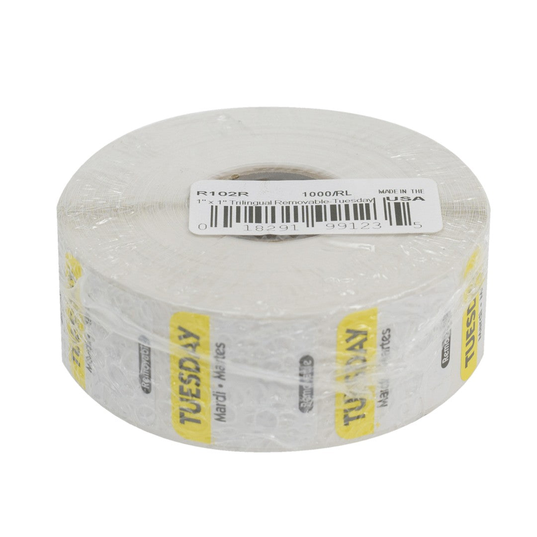 Tuesday Removable Labels