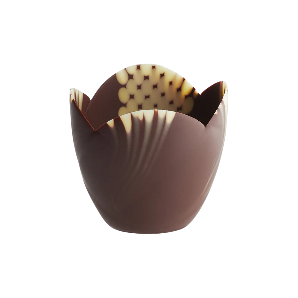 Dark & White Marbled Tulip Cups