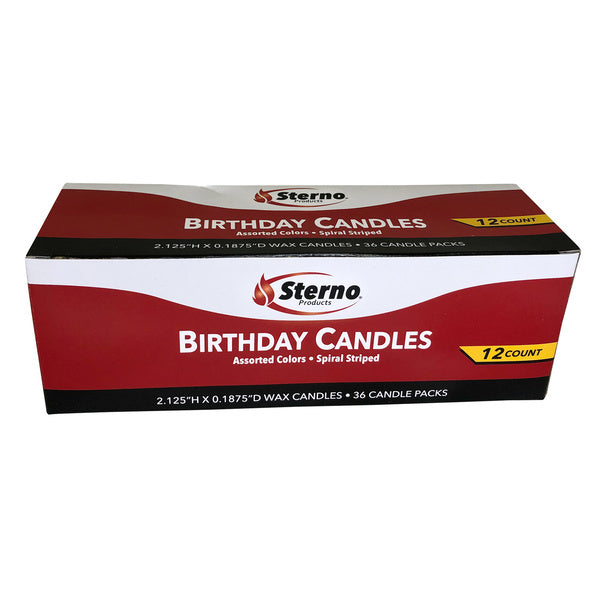 Birthday Candle Assorted Colors Spiraled