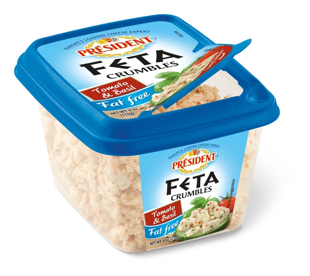 Tomato & Basil Feta Crumbles Fat Free