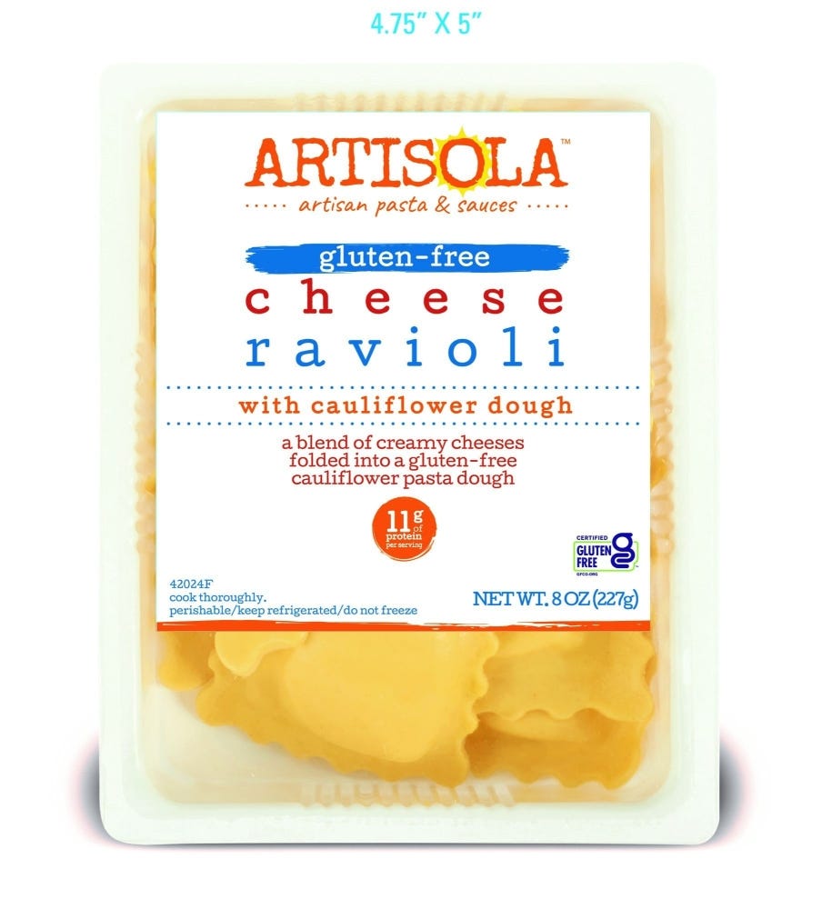 Cheese Ravioli Cauliflower Dough Gluten Free