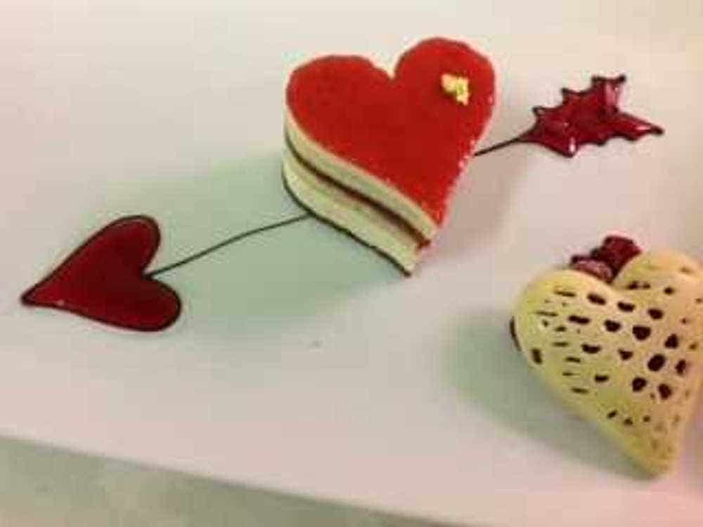 Edelweiss Heart Shaped Cake