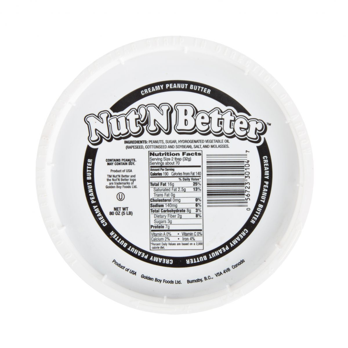 Peanut Butter Creamy Plain