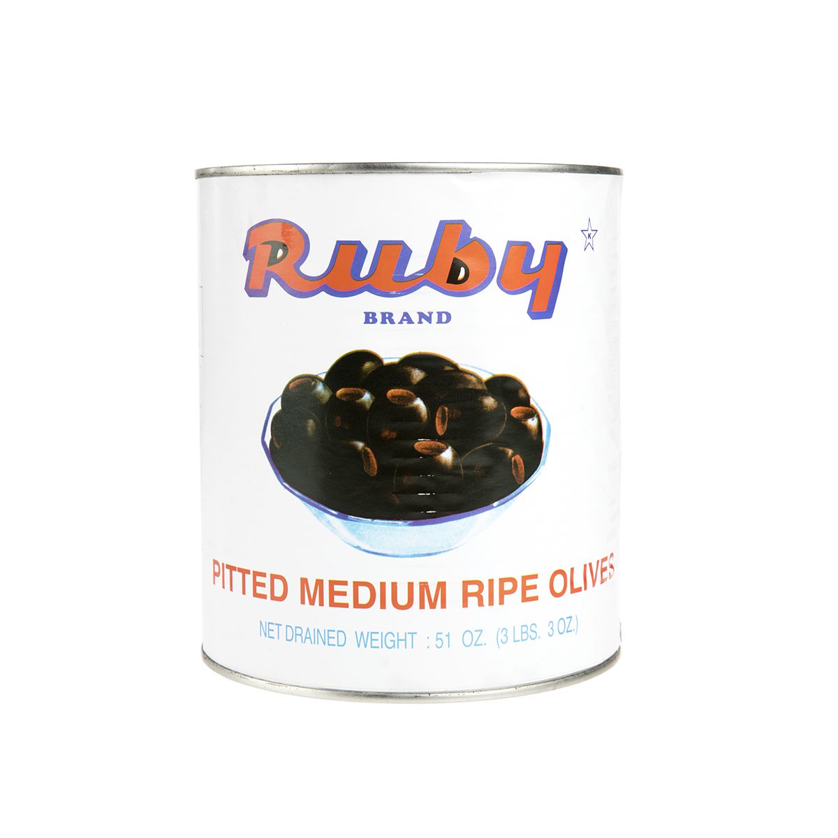 Black Pitted Olives Tin