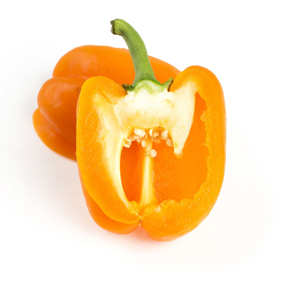 Greenhouse Orange Peppers