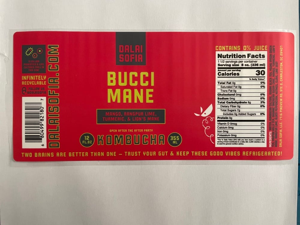 Bucci Mane Kombucha