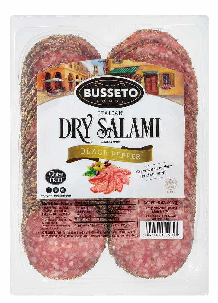 Ground Black Pepper Salami Sliced