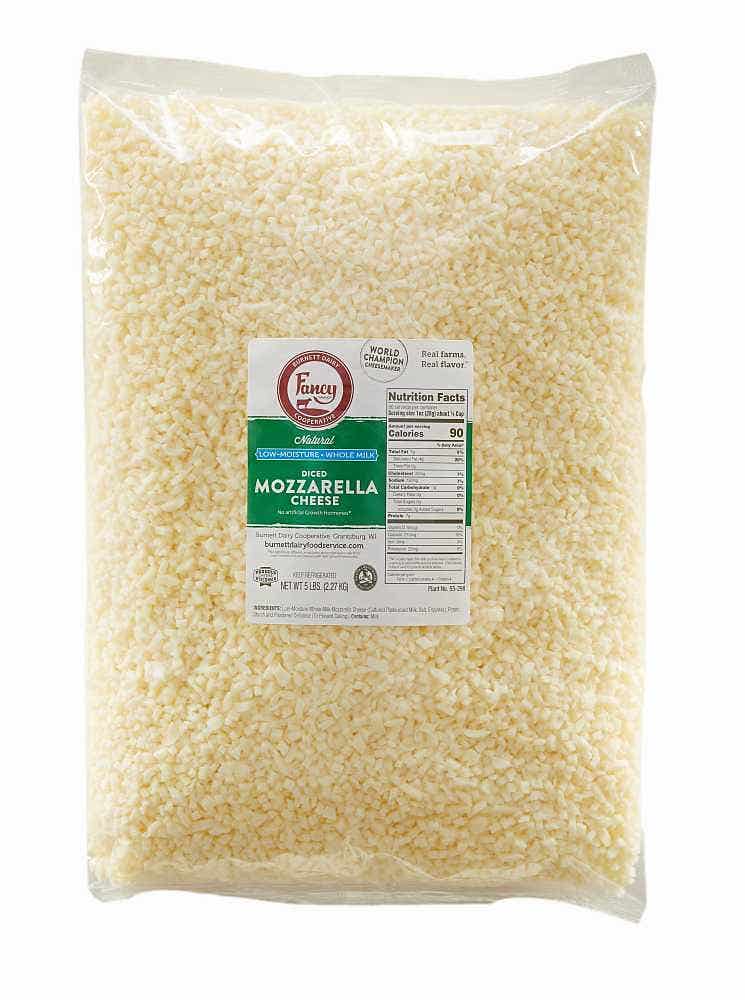 Low Moisture Whole Milk Mozzarella Diced