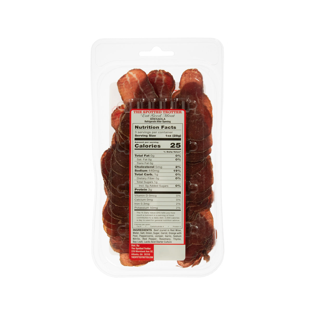 The Spotted Trotter Sliced Bresola