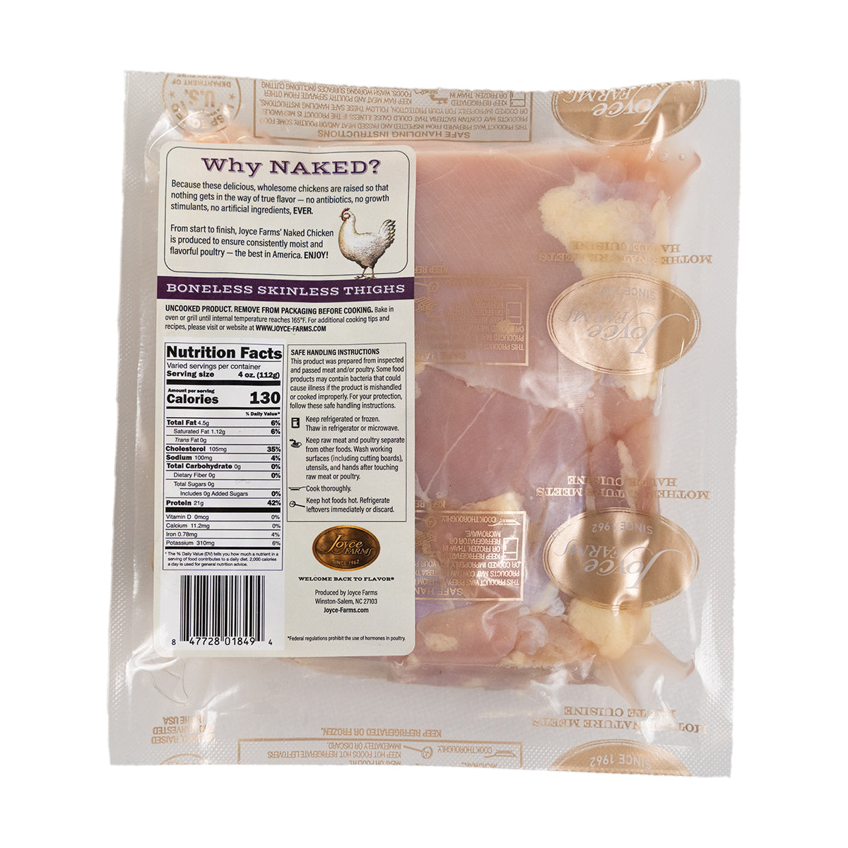 Naked Boneless Skinless Chicken Thighs