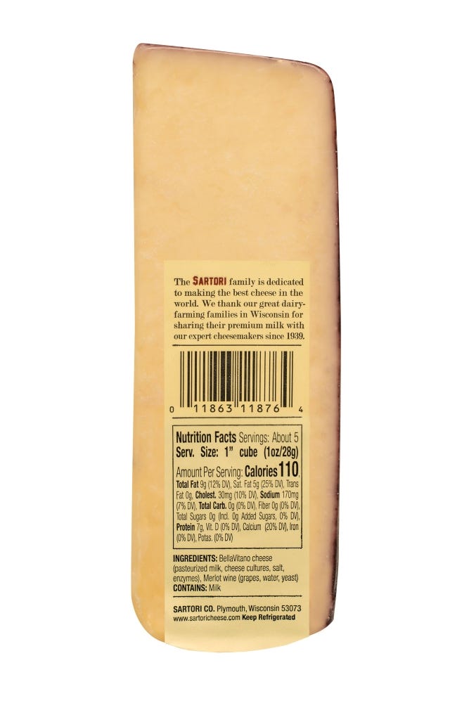 Merlot BellaVitano Wedge