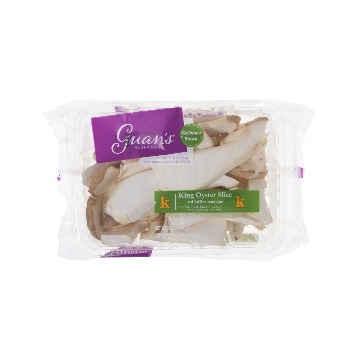 Sliced King Oyster Mushrooms