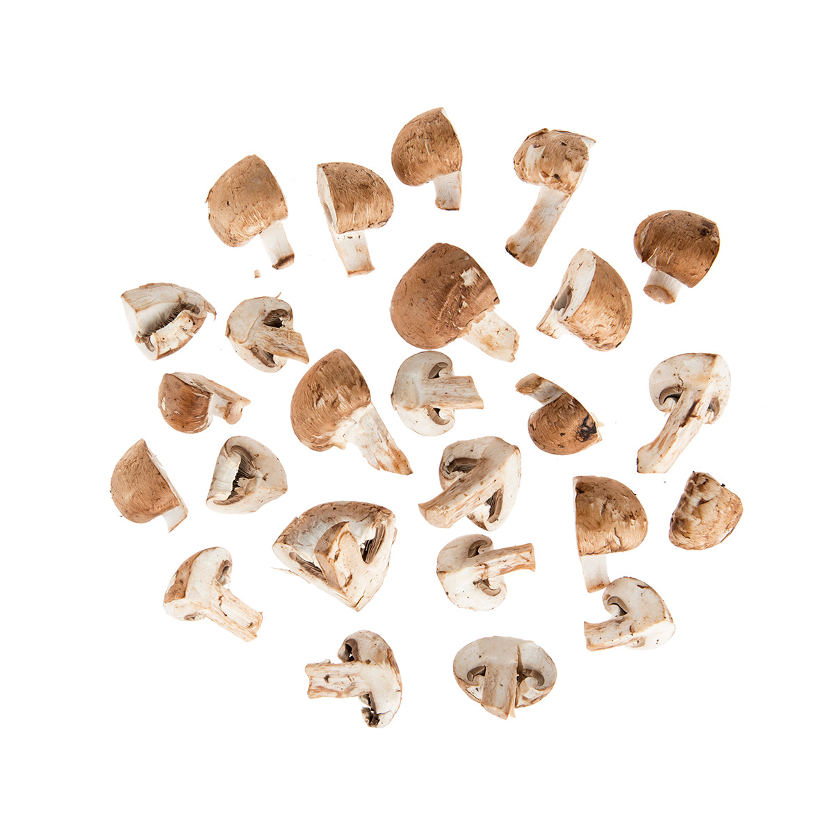 Quartered Cremini Mushrooms