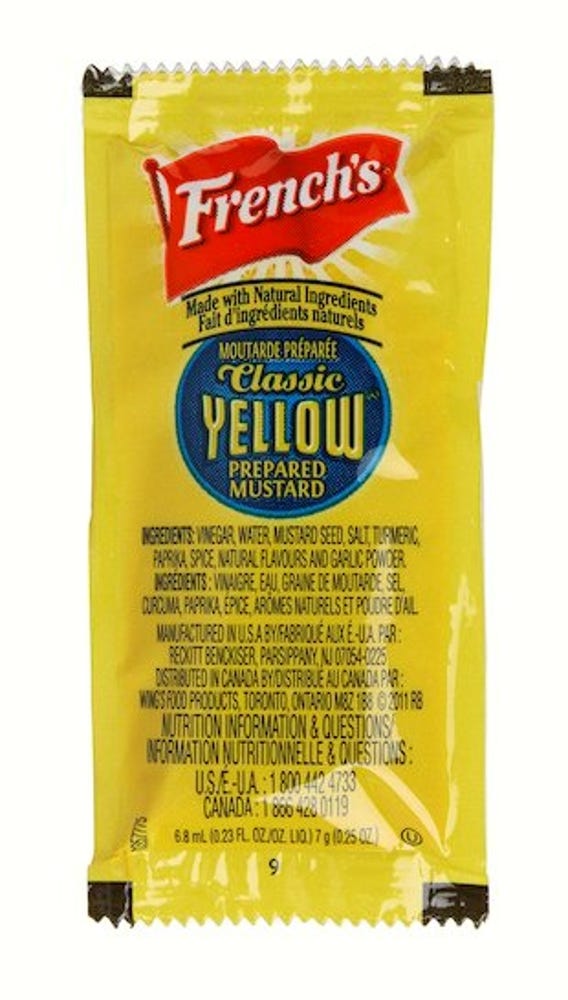Yellow Mustard Packet