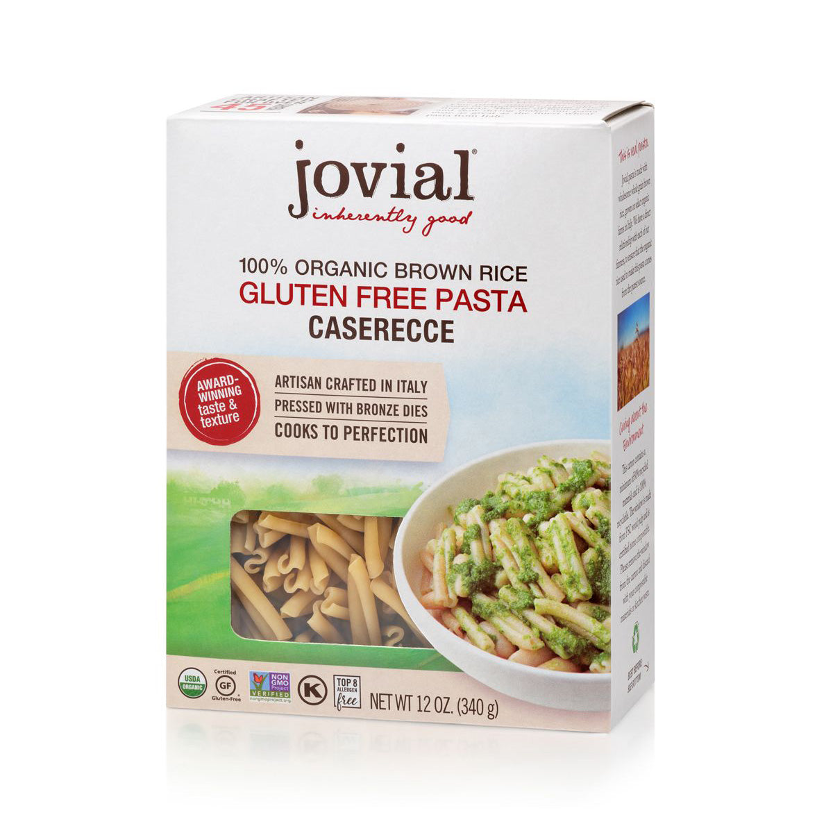 Organic Gluten Free Brown Rice Caserecce Pasta