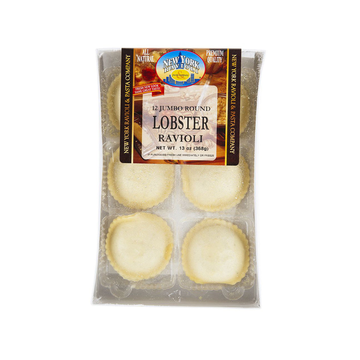 Frozen 2.5in Jumbo Round Lobster Ravioli