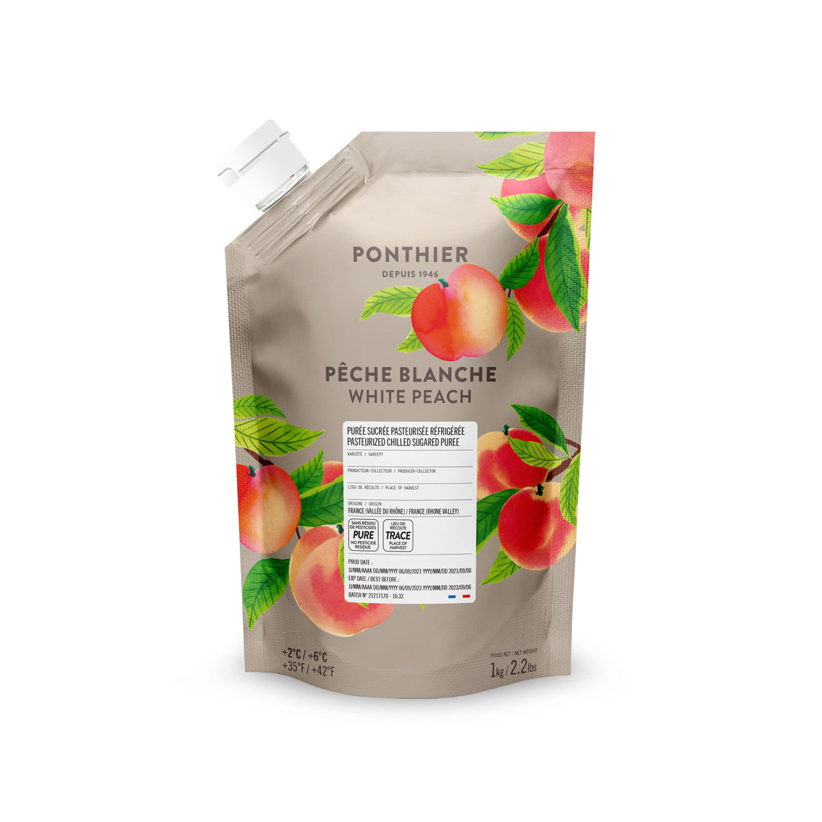 Chilled White Peach Puree
