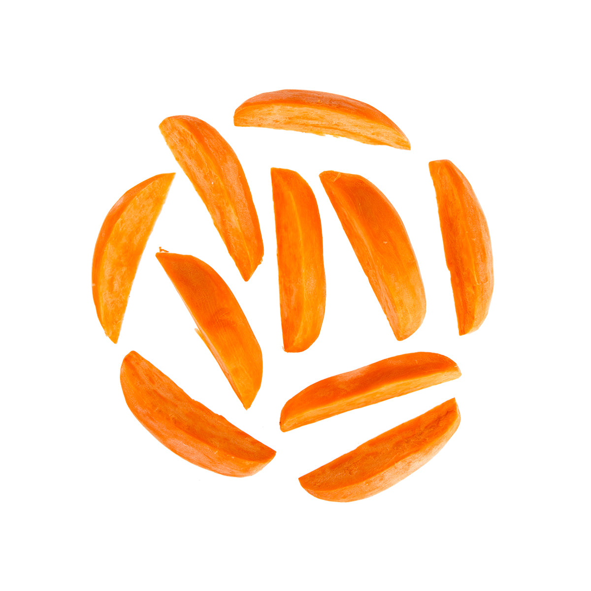 Peeled Sweet Potato Wedges