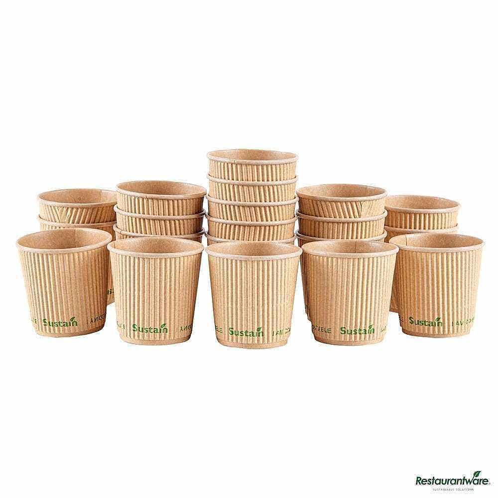 Sustain 4 oz Kraft Paper Coffee Cup