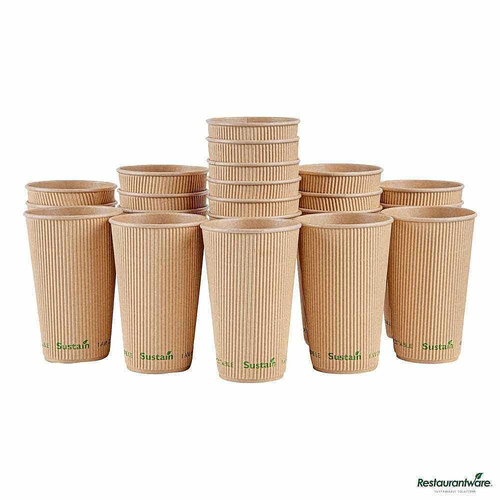 Sustain 16 oz Kraft Paper Coffee Cup