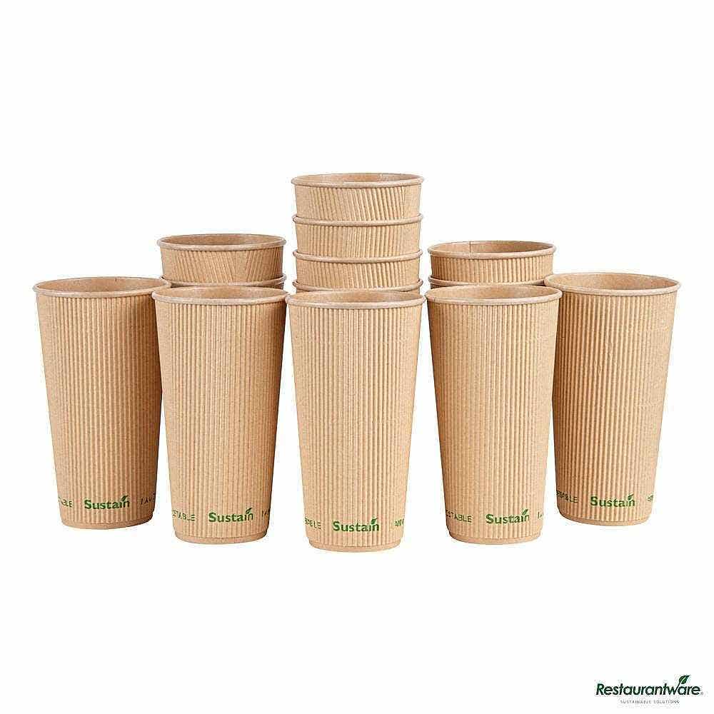 Sustain 20 oz Kraft Paper Coffee Cup