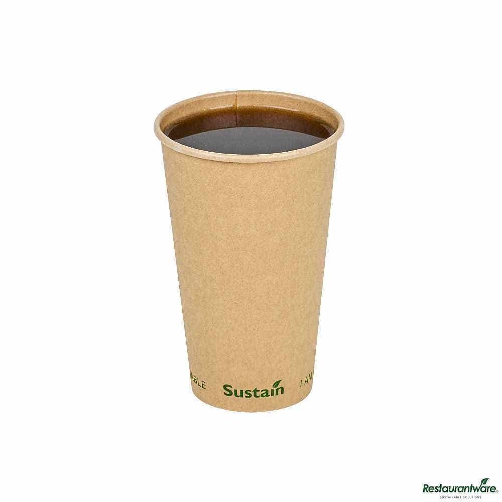 Sustain 16 oz Kraft Paper Coffee Cup