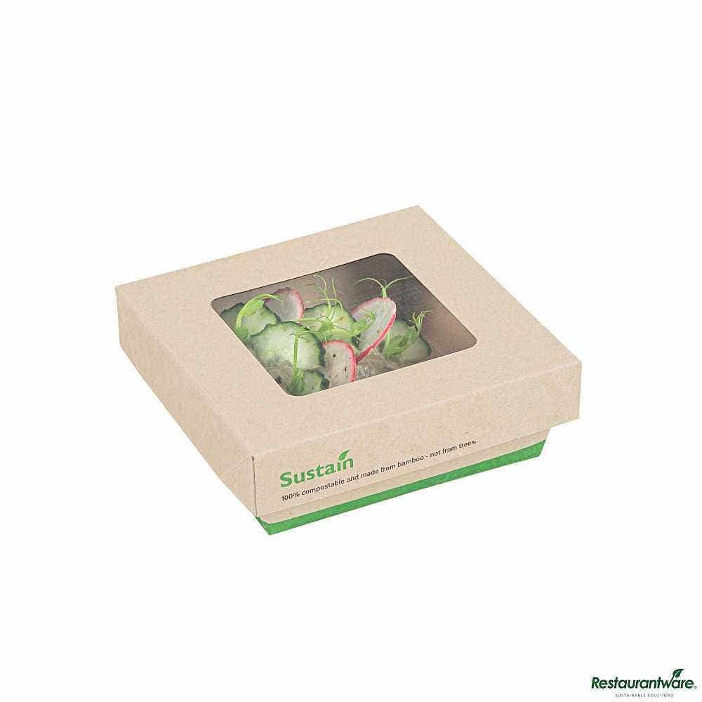 Sustain 13 oz Bamboo Paper Small Take Out Container