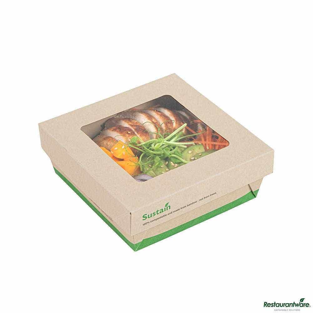 Sustain 27 oz Bamboo Paper Medium Take Out Container