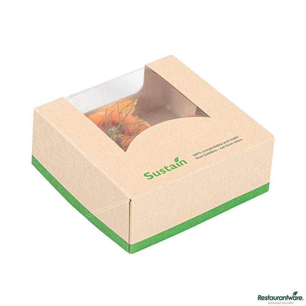 Sustain 11 oz Bamboo Paper Small Take Out Container