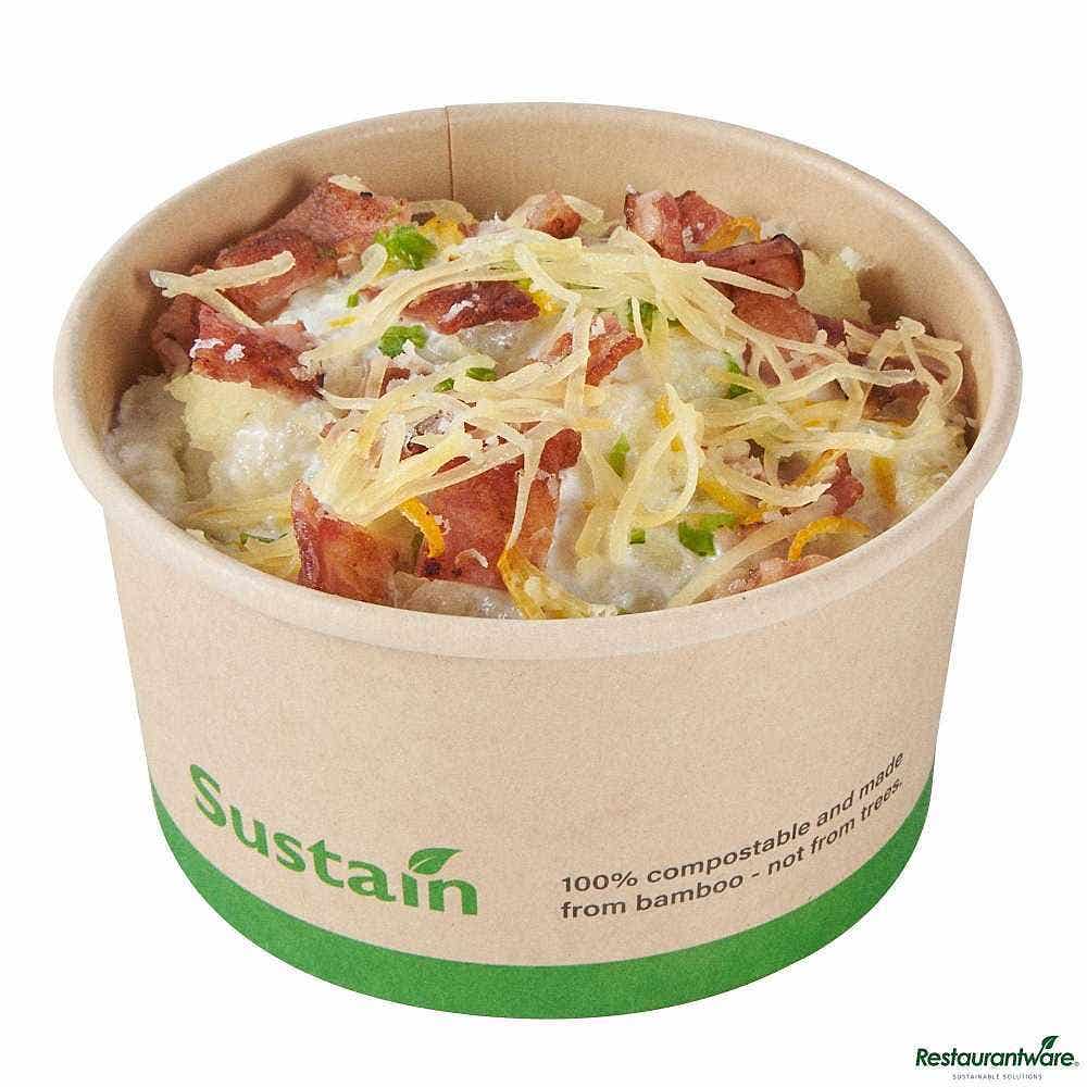 Sustain 8 oz Round Bamboo Paper To Go Cup