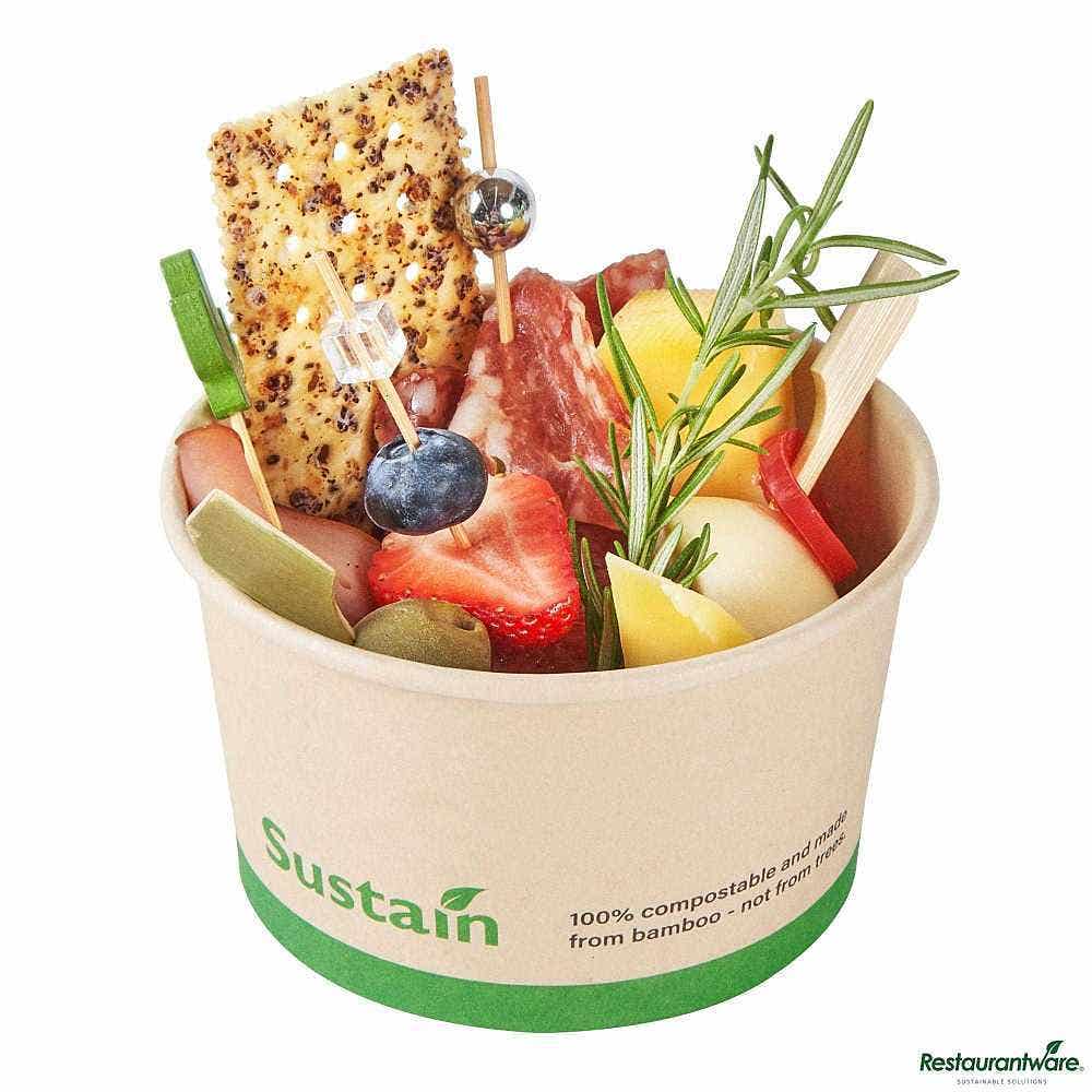 Sustain 12 oz Round Bamboo Paper To Go Cup