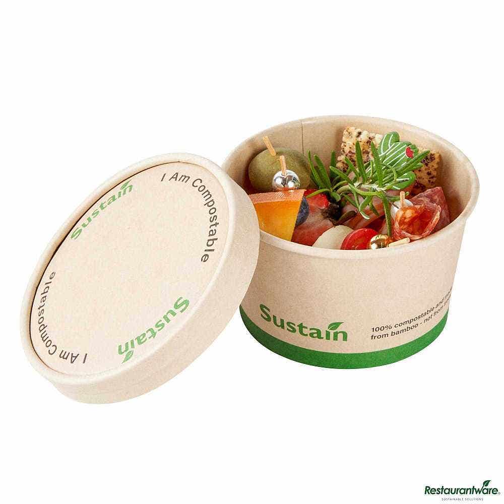 Sustain Round Bamboo Paper To Go Cup Lid