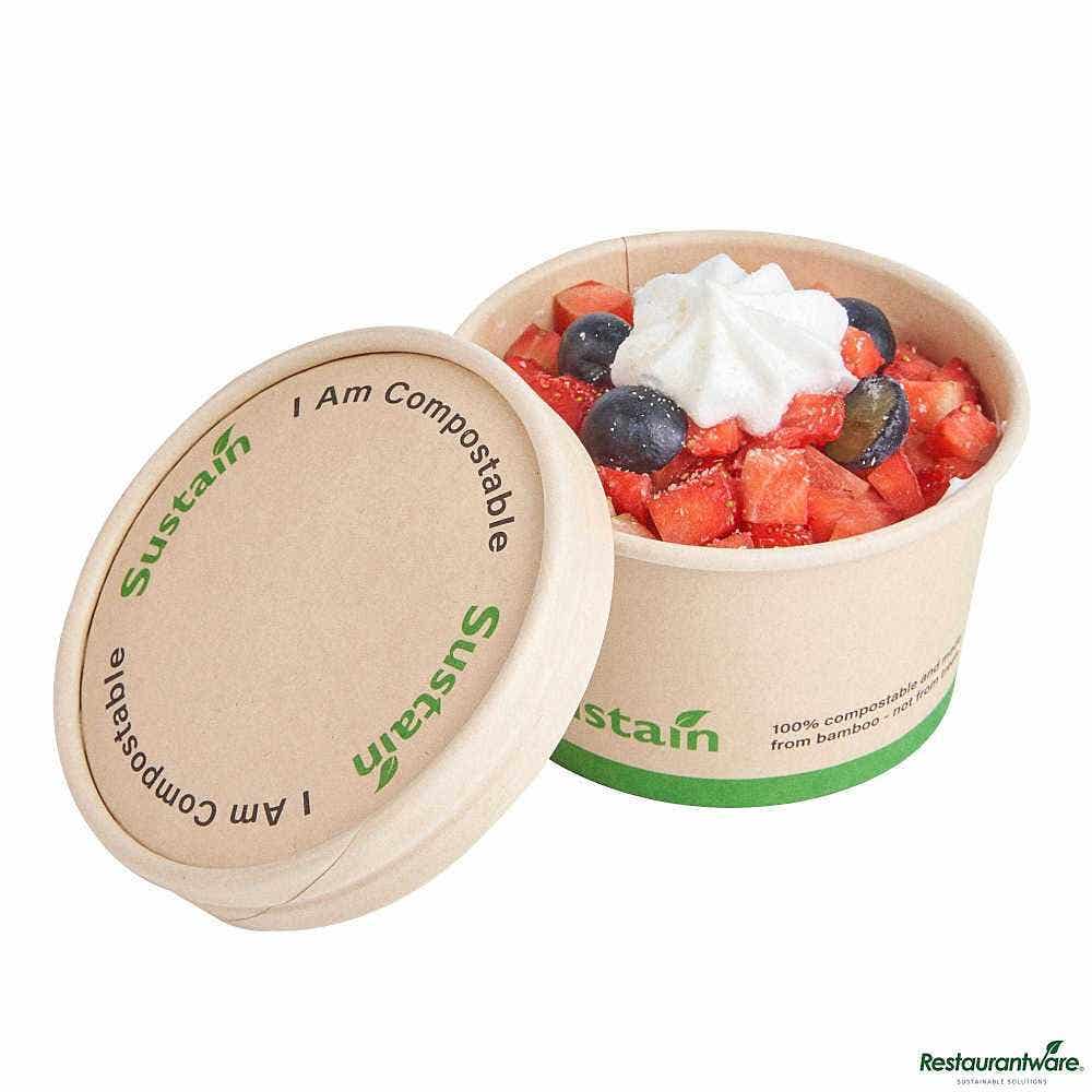Sustain Round Bamboo Paper To Go Cup Lid