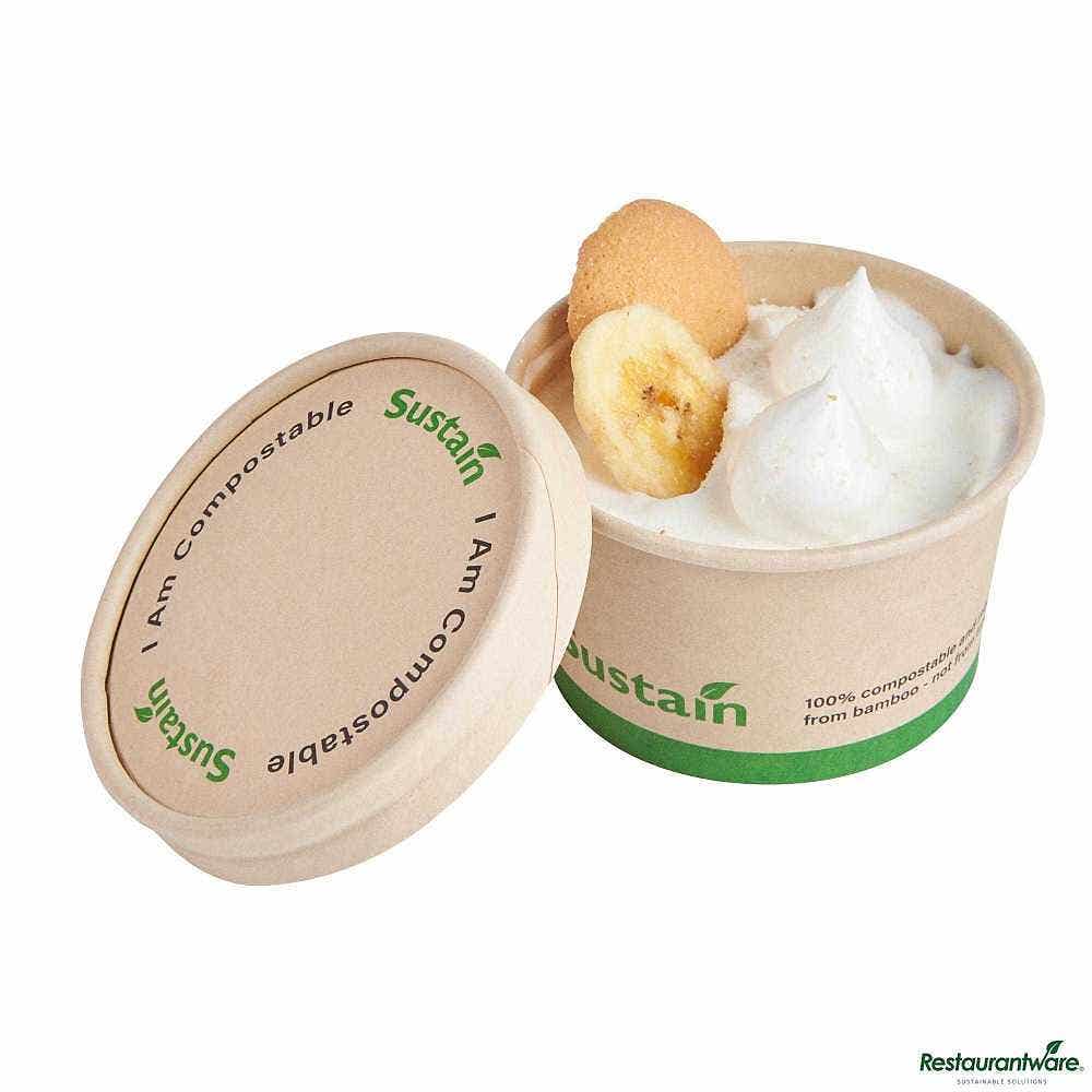 Sustain Round Bamboo Paper To Go Cup Lid