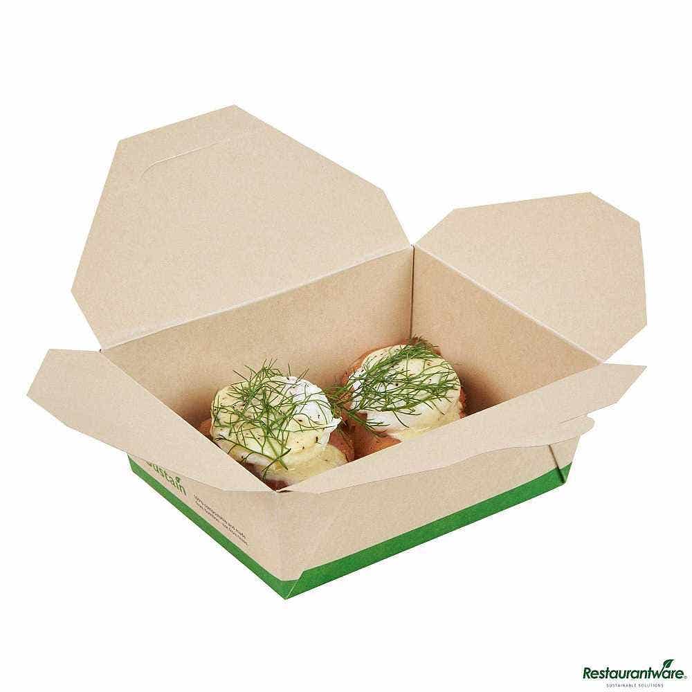 Sustain 45 oz Rectangle Bamboo Paper #8 Bio Box Take Out Container