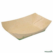 Sustain 4 oz Bamboo Paper # 25 Food Tray / Boat