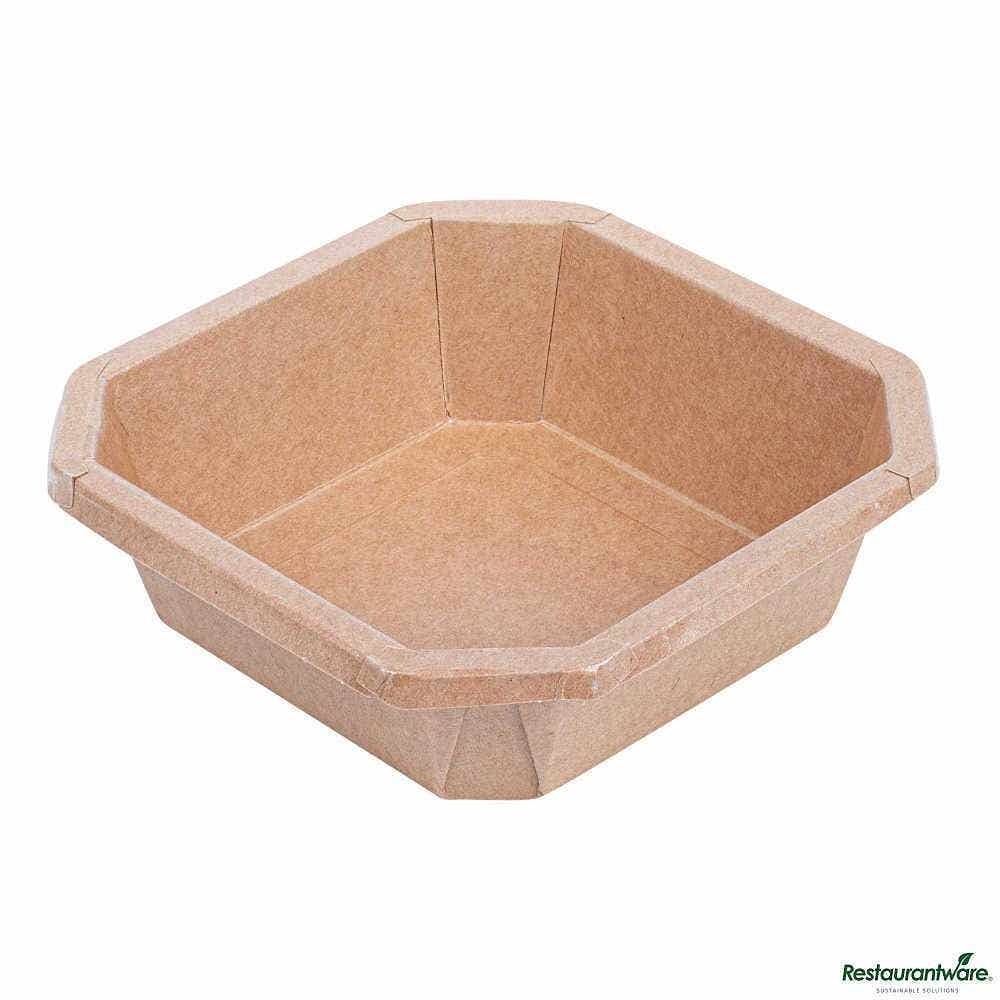 Sustain 22 oz Octagonal Kraft Paper Take Out Container