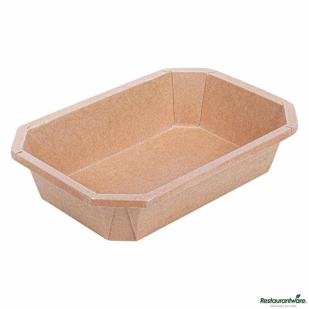 Sustain 41 oz Octagonal Kraft Paper Take Out Container